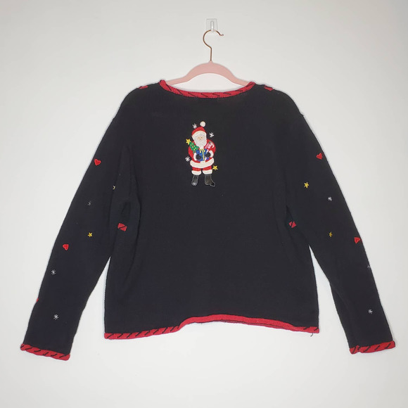 Christmas Sweater L Vintage Holiday - Picture 4 of 5